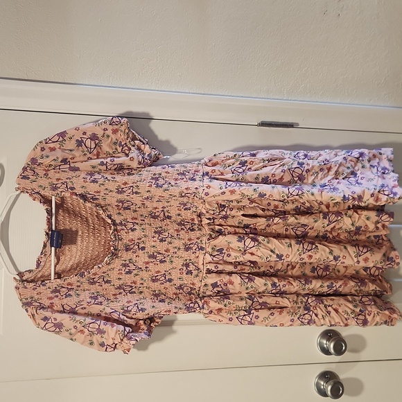 NWOT Her Universe Harry Potter Deathly Hallows Floral Allover Print Smock Dress - Picture 5 of 8